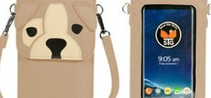 SAVE THE GIRLS MOCHA CREAM FUN DOG CELL PHONE CROS